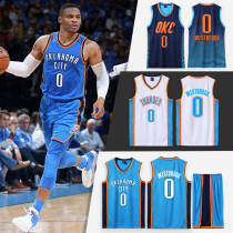Thunder No 0 Wei Shao basketball suit sports suit male custom Paul George No 13 childrens training vest jersey