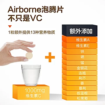 Airborne复合维生素vc泡腾片[50元优惠券]-寻折猪