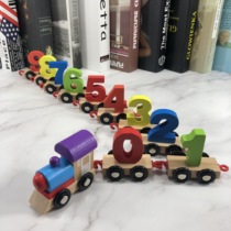 Young children Boy 1-2-3-4 years old digital train baby puzzle early education drag one year old 5 gift toy