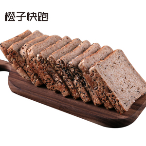 【橙子快跑】无蔗糖0无糖精全麦面包吐司粗粮脂肪热量低脂代餐