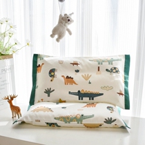 Class A 60 long suede cotton children cartoon pure cotton pillowcase kindergarten baby 30 x 50 cute all-cotton pillowcase
