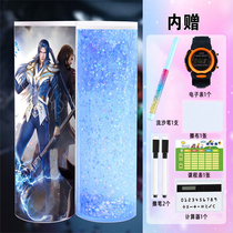 Tang Hao Tang Three Little Dance Streaming Sand Writing Case Elementary School Students Boy Girl Cylindrical double Han version Creative Lead Pencil Case