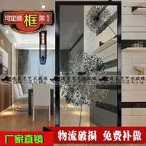 Art glass entry screen partition living room kitchen window shoe cabinet aisle sliding door entry simple European style dandelion