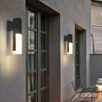 Square outdoor staircase aisle waterproof acrylic wall lamp Modern simple creative wall lamp Courtyard balcony wall lamp