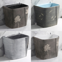 Ceramic mop pool Retro mop pool Household balcony garden pool mop pool bucket Color washing mop basin side row