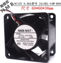 NMB 2415KL-S4W-B69 6038 12V 0 86A 6CM cm Double Ball fan