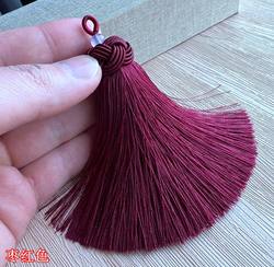 DIY handheld running ring tassel tassel rayon short fat pineapple hat Chinese knot car pendant tassel