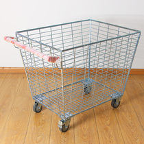 Supermarket shopping cart tally net basket car logistics cart grid turnover trolley grocery picking truck