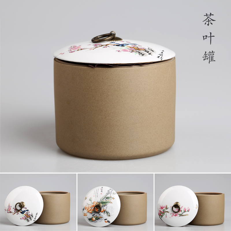 Hong bo acura large ceramic tea pot coarse pottery seal tea pot dried fruit tea warehouse tea accessories