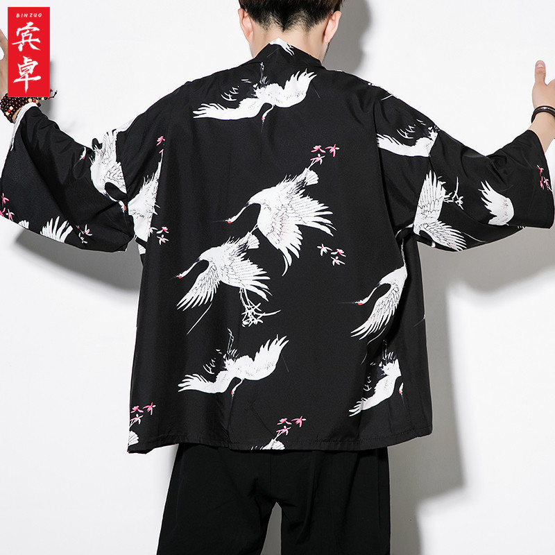 夏季薄款中式外套中国风男装汉服复古风仙气服装男士道袍唐装古装 Изображение 1 夏季薄款中式外套中国风男装汉服复古风仙气服装男士道袍唐装古装 Изображение 1