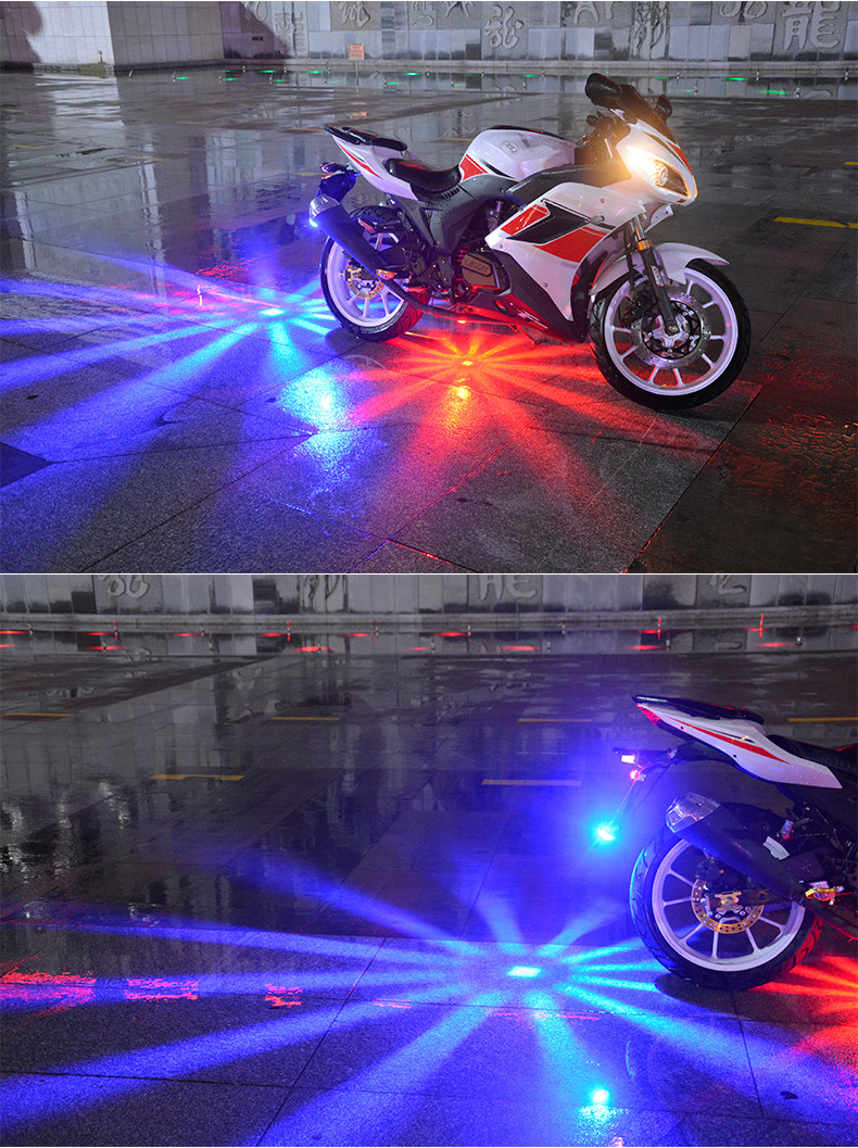 12v彩灯雾灯车灯灯摩托车鬼火底盘摩托车爆闪灯灯泡总成七彩