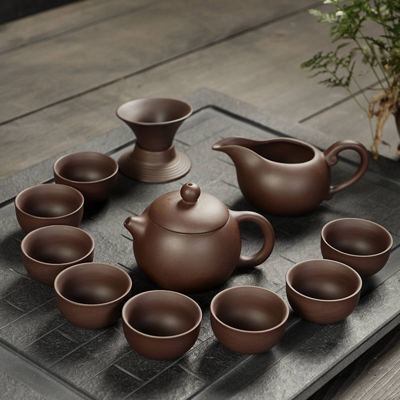 连连旺 整套紫砂茶具特价 陶瓷茶具茶海茶壶 家用紫砂茶具茶杯产品展示图5