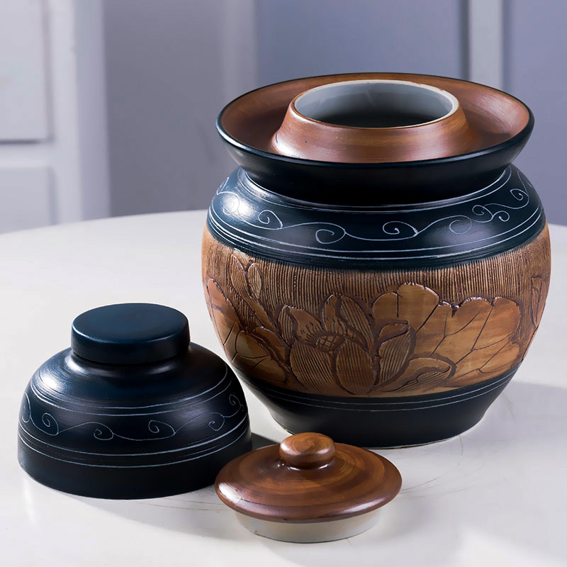 Jingdezhen ceramic pickle jar ceramic home flooded in sichuan pickle jar mini little pickle jar