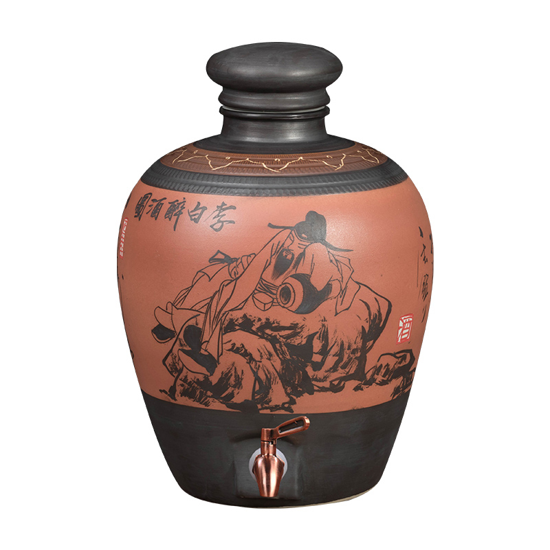 Jingdezhen ceramic jars it 10 jins 20 jins 30 jins of 50 kg sealed archaize home wine mercifully wine jar