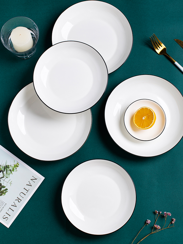 Jingdezhen Japanese dishes suit Nordic ceramic bowl chopsticks, domestic high level appearance microwave oven plate to eat bread and butter