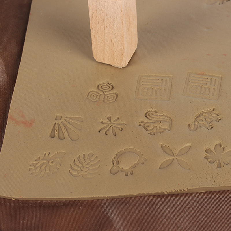 Ceramic tool diy craft wood texture texture seal stamp printing creative pinch clay clay its