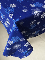 Blue Christmas Snow rectangular tablecloth Foreign trade classical creative Western restaurant tablecloth European printed table cloth