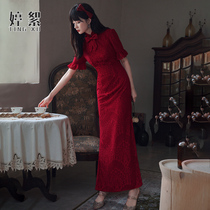 Cheongsam 2021 New toast Chinese style bride female retro temperament improved Chinese dress daily engagement skirt