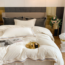 High End Light Lavish Coral Suede Bed Four Pieces Winter Thickened Warm Baby Suede Flannel Wide Side Bed Linen Bed