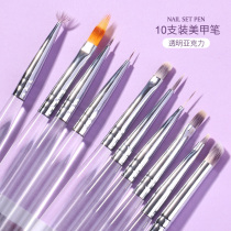 Spring teak manicure pen light brush plotting hand-painting and painting flower pen professional brush suit set