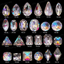 Spring grapefruit nail jewelry Nail diamond Nail diamond jewelry Tip bottom shaped symphony AB color diamond paste diamond decoration