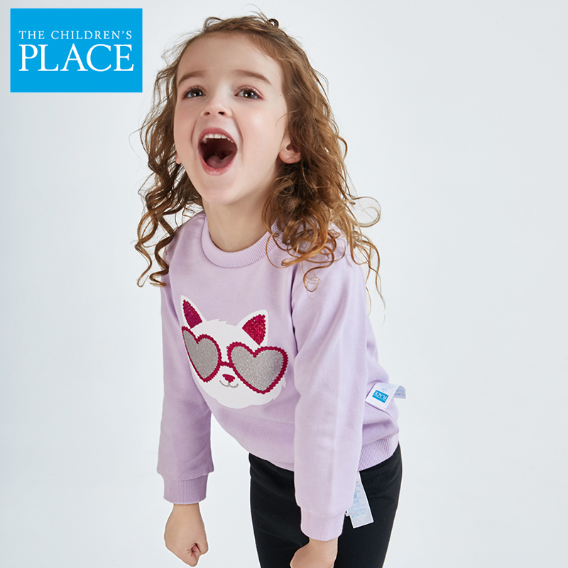 The Children’s Place 中小女童甜美保暖卫衣  天猫优惠券折后￥59包邮（￥89-30）80~100码3色可选