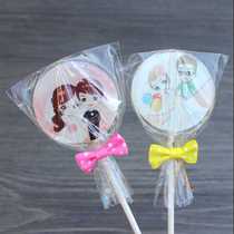 Lollipop packing bag three-piece set paper stick bag tie wire mold set Cheese stick transparent wrapping paper bow