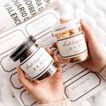 Net red milk jujube box Margarita round cookies Transparent plastic sealed jar Milk Le Gao Nougat