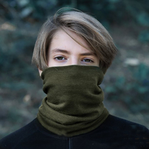 Double-sided thickened Merino outdoor wool childrens bib tactical grade wool neck cover foreign trade headgear thick mask