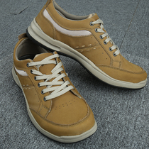 Green wave outdoor mens spring and summer low-top casual shoes head layer cowhide outdoor commuter rubber sole comfortable and durable