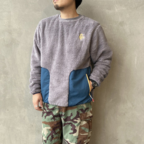 Warm plush QQ bird outdoor warm coat mens and womens round neck fleece jacket warm middle layer