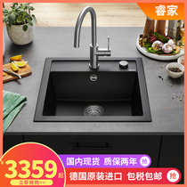 German Platinum Wave high blanco granite sink DALAGO 5 quartz stone single trough kitchen 518521