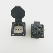 European-German waterproof socket audio cabinet high-power socket European gauge two round hole outdoor equipment power socket