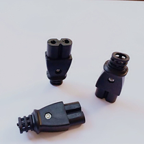 Assembled 8-head small appliance lighting power cord 8-character detachable self-wiring tail plug