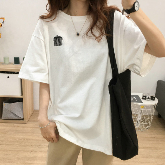 다양한 좋은 것들 반팔 티셔츠 여성 한국어 버전 느슨한 라운드 넥 코튼 조수 모든 경기 인쇄 셔츠 남성 커플 모델 다양한 좋은 것들 반팔 티셔츠 여성 한국어 버전 느슨한 라운드 넥 코튼 조수 모든 경기 인쇄 셔츠 남성 커플 모델