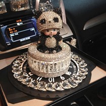 Car Pendulum Cute Monchic in the car Control Taiwan Incense Crystal With diamond Advanced Automotive Fragrance Perfume Seat Ornament Woman