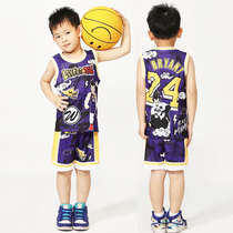 Childrens basketball suit set Lakers No. 23 Boy No. 24 Baby Jersey Primary School Kindergarten No. 30