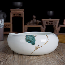 ronkin tea washing large ceramic household tea ceremony tea set accessories pen washing dishes teacup ashtray flower pot washing