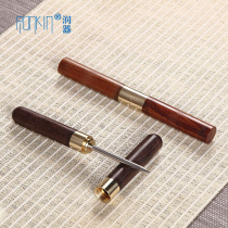 ronkin Puer tea knife kung fu tea set accessories Tea Cake Tea knife black sandalwood Puer tea needle chicken wing Tea Needle
