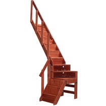 Solid Wood rotating stairs overall custom home indoor outdoor duplex villa loft loft loft climbing ladder