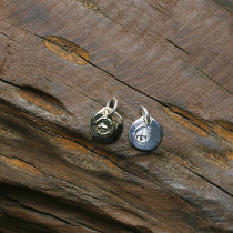 Cattle blunt Seiko Takaqiao bird ray round side of small silver cake S pendant engraved 925 pure silver 18 K gold hand