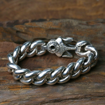 Bull blunt precision goodart 20mm cherry blossom classic bracelet 2cm manual reengraving 925 pure silver good art