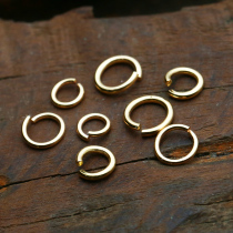 Bull blunt precision Takaqiao open gold ring 18 kg gold open ring necklace connected ring - button DIY small accessories accessories accessories accessories