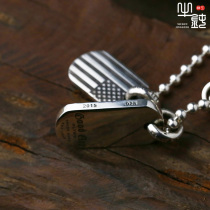 Bull blunt craft good art pendant military medal American flag cherry blossom chain men and women listed for 925 pure silver