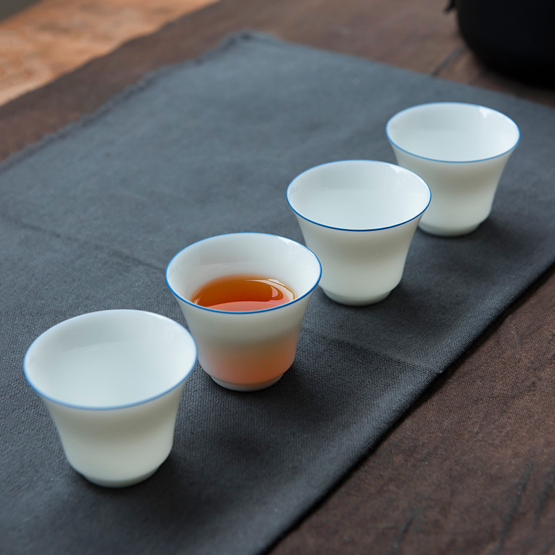 Good thing JingLanPin cup blue expressions using the sample tea cup master cup cup single CPU jingdezhen ceramics by hand kung fu tea set