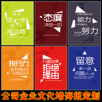 Factory Workshop creative enterprise culture slogan hanging painting company Cultural Wall staff team inspirational poster sticker