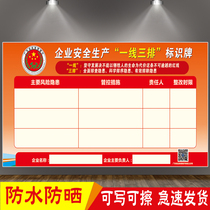 Enterprise safety production first-line three-row signboard outdoor car stickers Guangzhou Emergency Management Bureau promotional poster customization