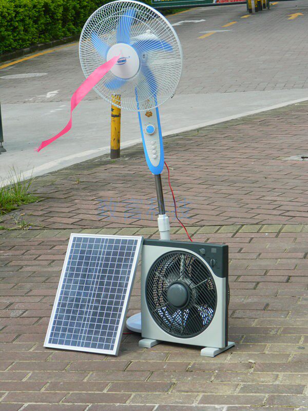 12v伏直流16寸落地风扇15w太阳能光伏发电个性户外露营大功率风扇