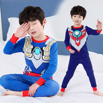 Ottman Clothes Children Pyjamas Boys Home Suit Suit Little Boy Autumn Winter Pure Cotton Autumn Clothes Spring Autumn Underwear