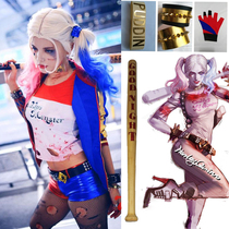 Suicide Squad Clown Lady COS Clothing Full Set Of Props Short Sleeve Hale Quinn Cosplay Womens Clothing Show Clothes